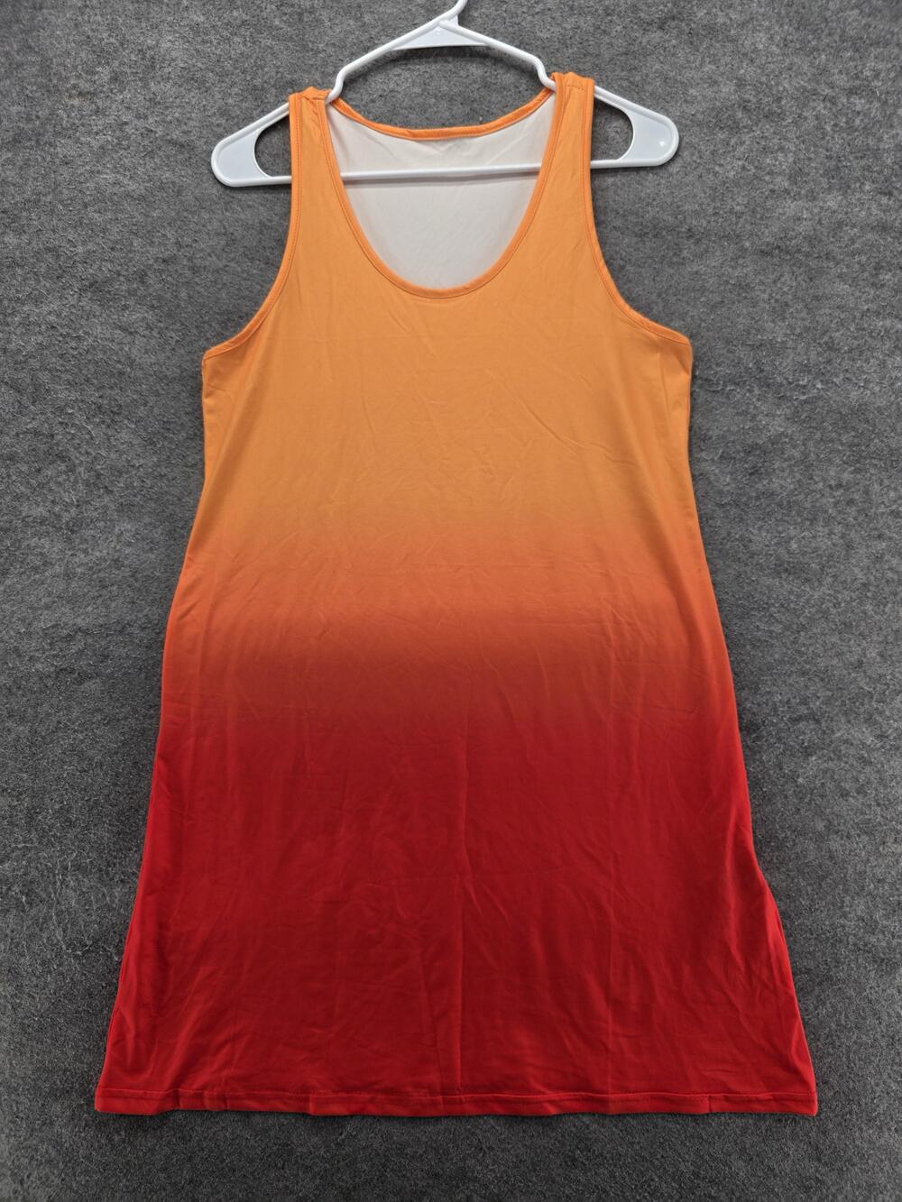 SheIn Dress Womens M Multicolor Tank Long Scoop Neck Strappy Colorblock